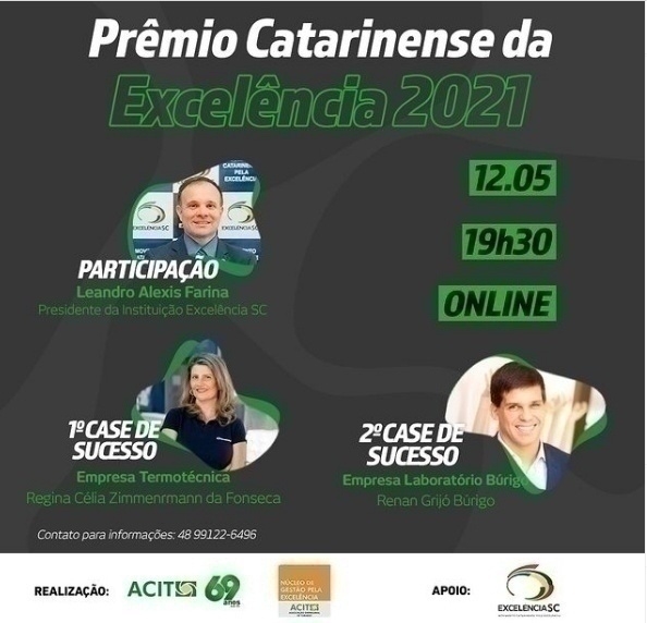 Prêmio Catarinense da Excelência será lançado dia 12 na região