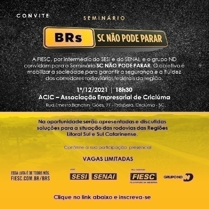 Seminário regional abordará situação das Rodovias nesta quarta-feira