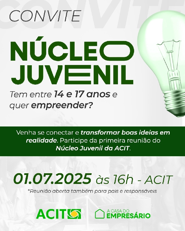 ACIT lançará Núcleo Juvenil na próxima terça-feira